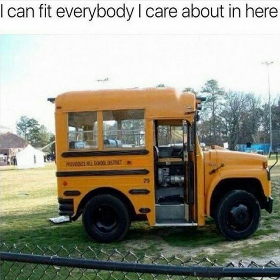 short bus gang - I can fit everybody I care about in here Mengelse Set E 29