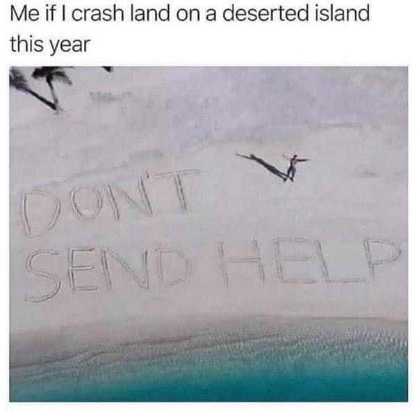 me if i crash on a deserted island - Me if I crash land on a deserted island this year Dont V Send Help