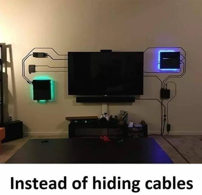 funny pics  - if you can t hide the wires - Instead of hiding cables