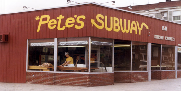 throwback food - subway history - Pete's Subway. Ralli Kitchen Cabinets