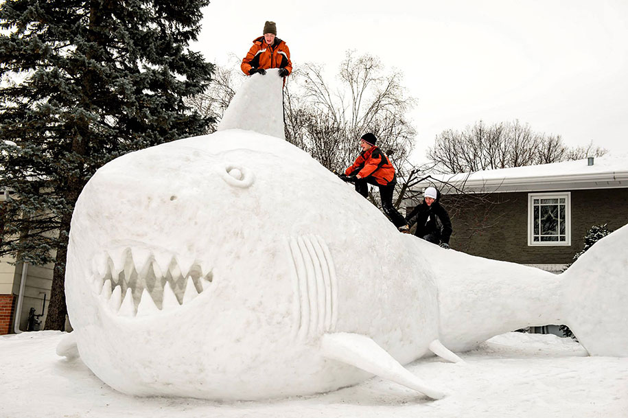 snow sculptures - minnesota snow - Wilhete