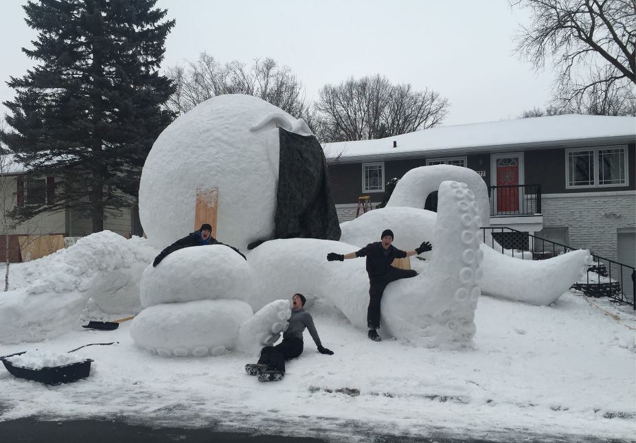 snow sculptures - snow - A