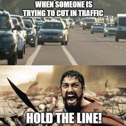 Frustrating pet peeves - floridians in a cat 5 hurricane - When Someone Is Trying To Cut In Traffic Hold The Line!