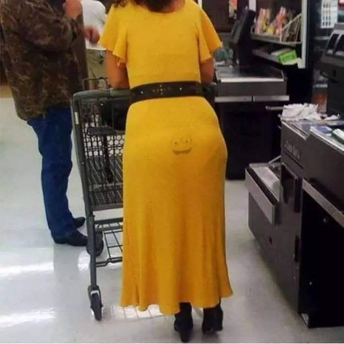 Always match your panties to your dress, they said. Well they're both yellow sooo...