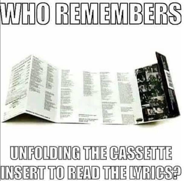 metallica black album lyrics - Who Remembers Unfolding The Cassette Insert To Read The Lyrics?