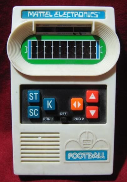 handheld football game 1970s - Mattel Electronics St Sc Off Promo Ro 2 Football