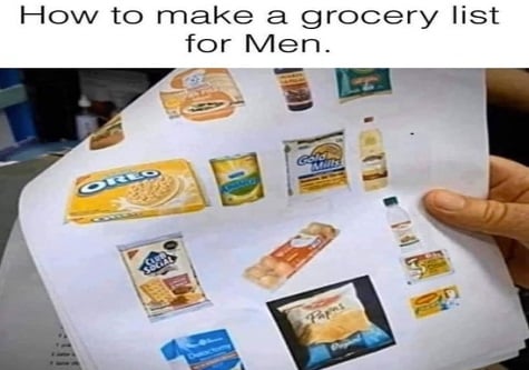 How to make a grocery list for Men. Cs Oko Ce Social Pipes