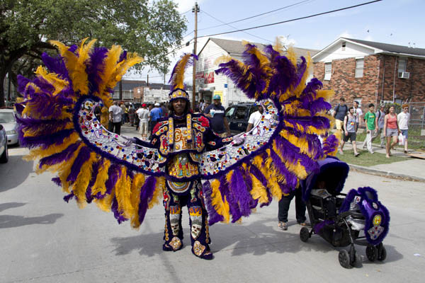 Look up the history of the Mardi Gras Indians, it's fascinating