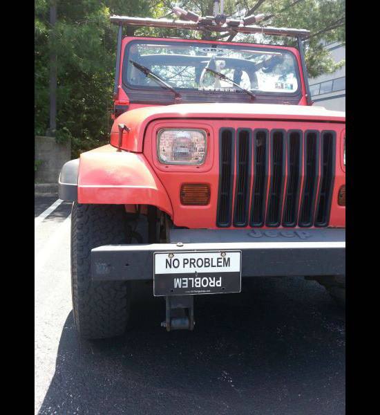 amazing bumper stickers - jeep wrangler - Od No Problem Problem