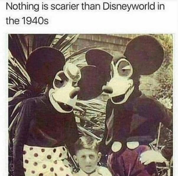 crazy realizations - creepy disney land - Nothing is scarier than Disneyworld in the 1940s se
