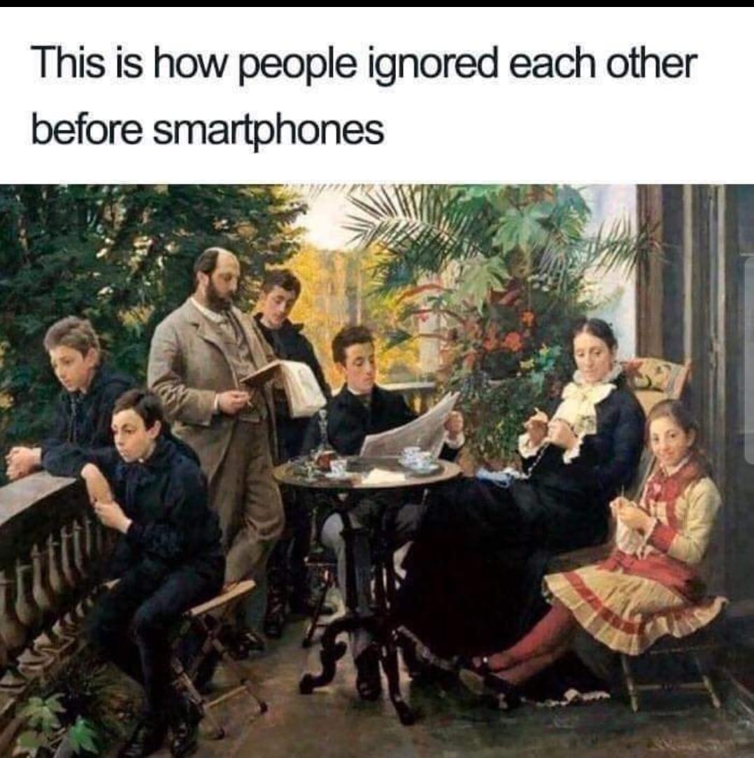 crazy realizations - hirschsprung family - This is how people ignored each other before smartphones