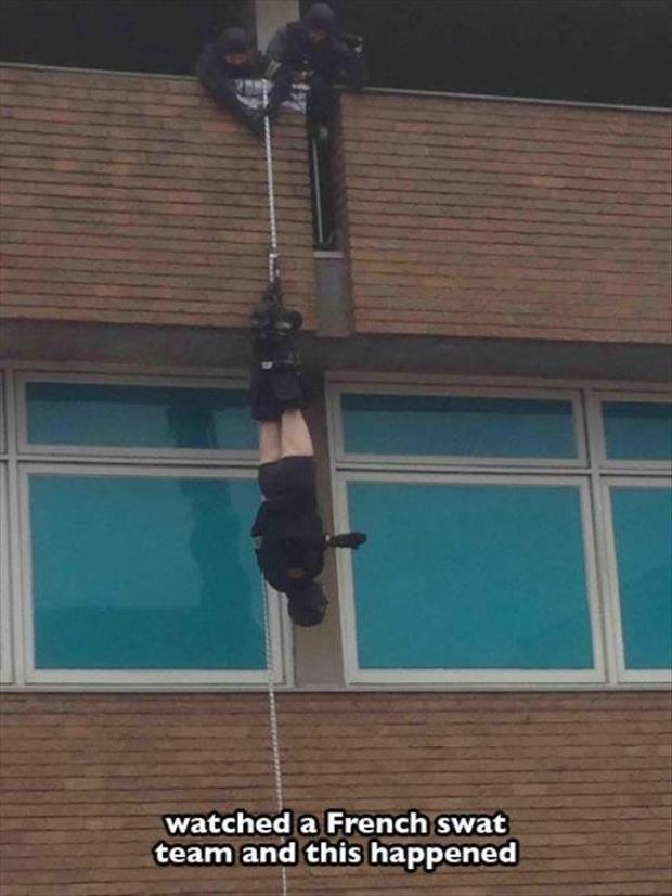 OSHA violations - people having the worst day ever - watched a French swat team and this happened