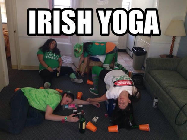 St. Patrick's Day memes - funny st patrick's day memes - Irish Yoga 1. In Hess Temper Warning