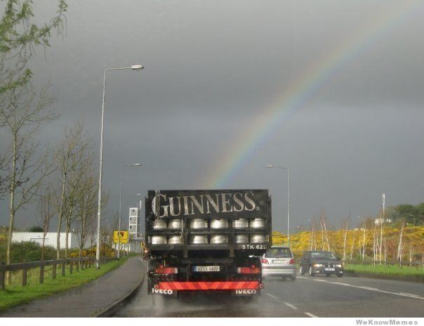 St. Patrick's Day memes - guinness rainbow - Guinness Stk 622 Iveco Iveco We Know Memes