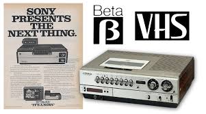 VHS was the winner of the betamax/VHS war, it was much cheaper, only around $200 by the mid 80s