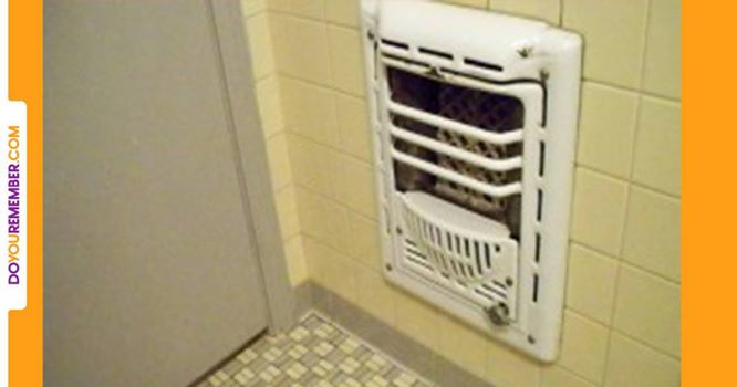 These heaters were lke little mini fireplaces in the bathroom