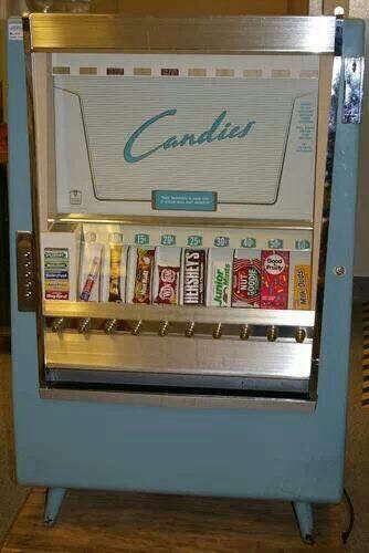 Buying cigarettes from a machine because no one cared if you smoked when you were 12, I guess.