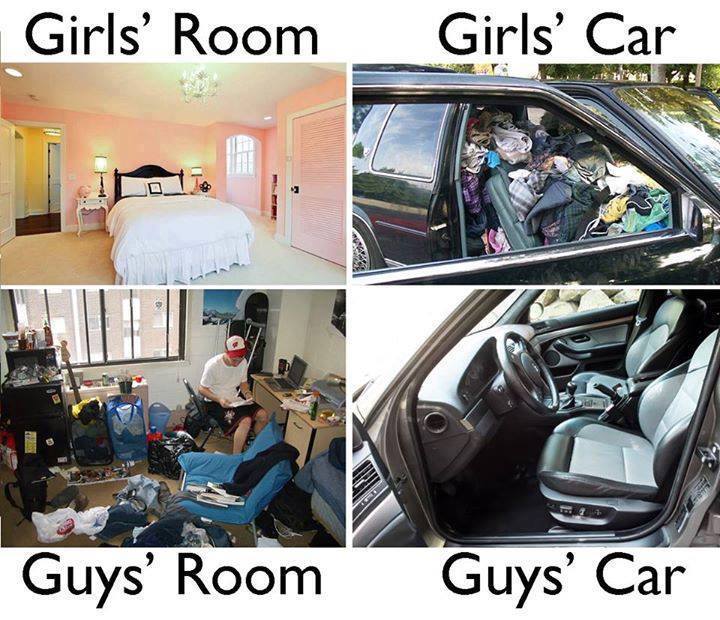 Truth Memes - messy roommate - Girls' Room Girls' Car Www Guys' Room Guys' Car