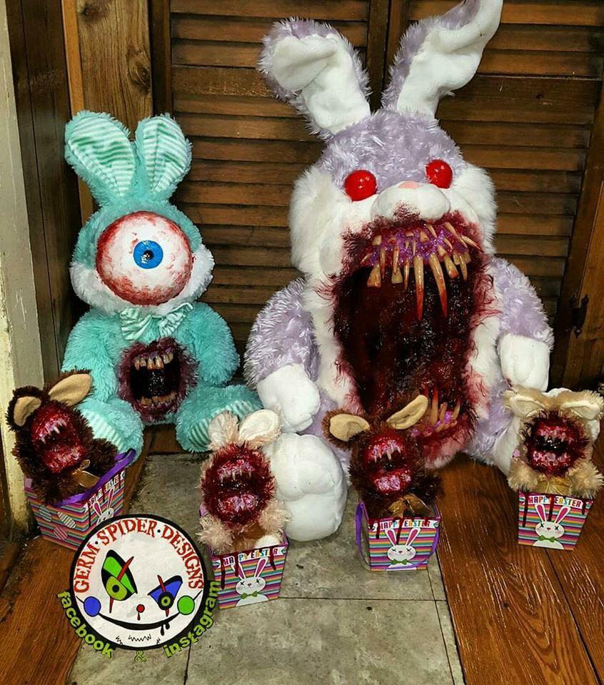 terrifying easter bunnies - stuffed toy