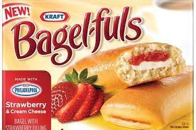 Early 2000s nostalgia - strawberry - New! Bagelfuls Made With Philadelphia Strawberry & Cream Cheese Bagel With Strawberry Filling Ol Wonin