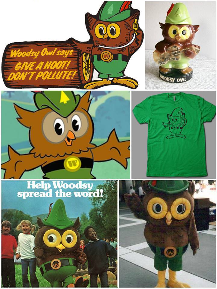 Vintage PSAs - owl - 00 Woodsy Owl says Give A Hoot! Don'T Pollute! Woodsy Owl Help Woodsy spread the word! 0,0 Q w