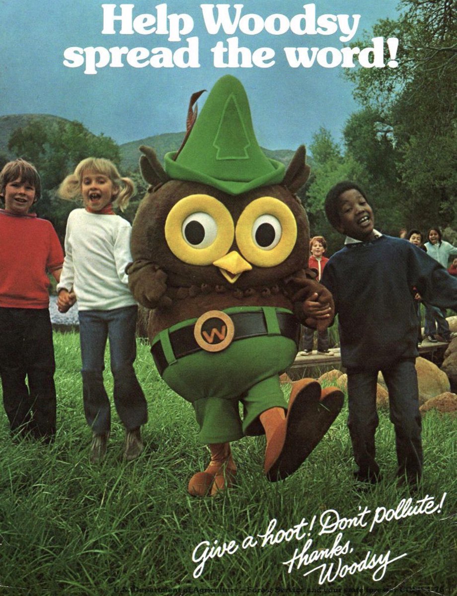 Vintage PSAs - woodsy owl - Help Woodsy spread the word! Give a hoot! Donit polkite! Woodsy