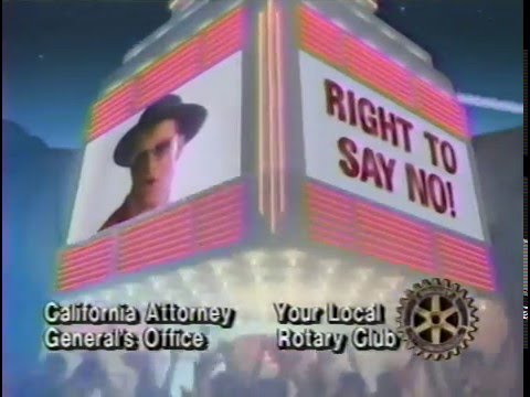 Vintage PSAs - anti drug ad 80s - Bight To San 10 California Attorney General's Office Your Local Rotary Club