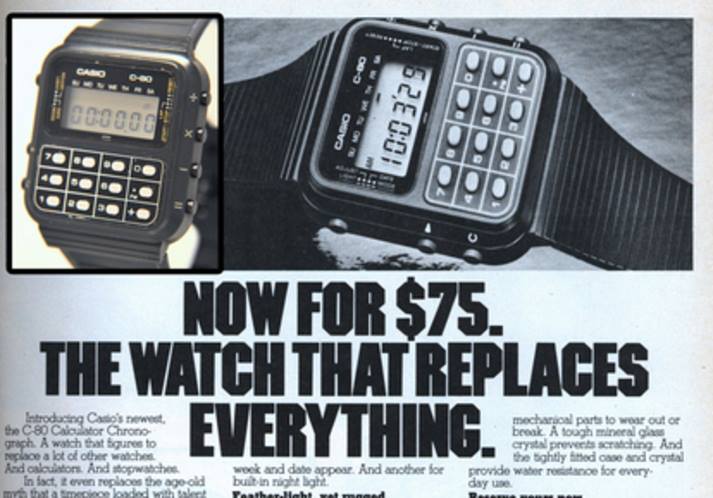 Boys of the 80s - casio calculator watch ad