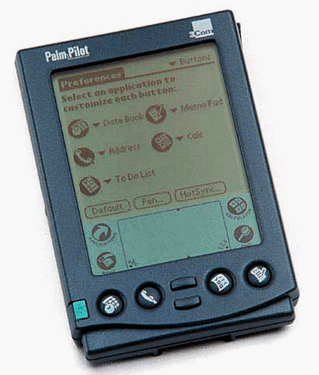 Palm pilots were so huge and coveted. You really arrived when you got your palm pilot
