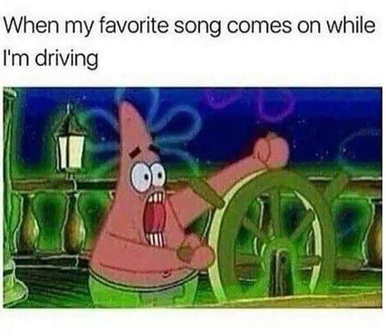Car memes - leedle leedle lee meme - When my favorite song comes on while I'm driving