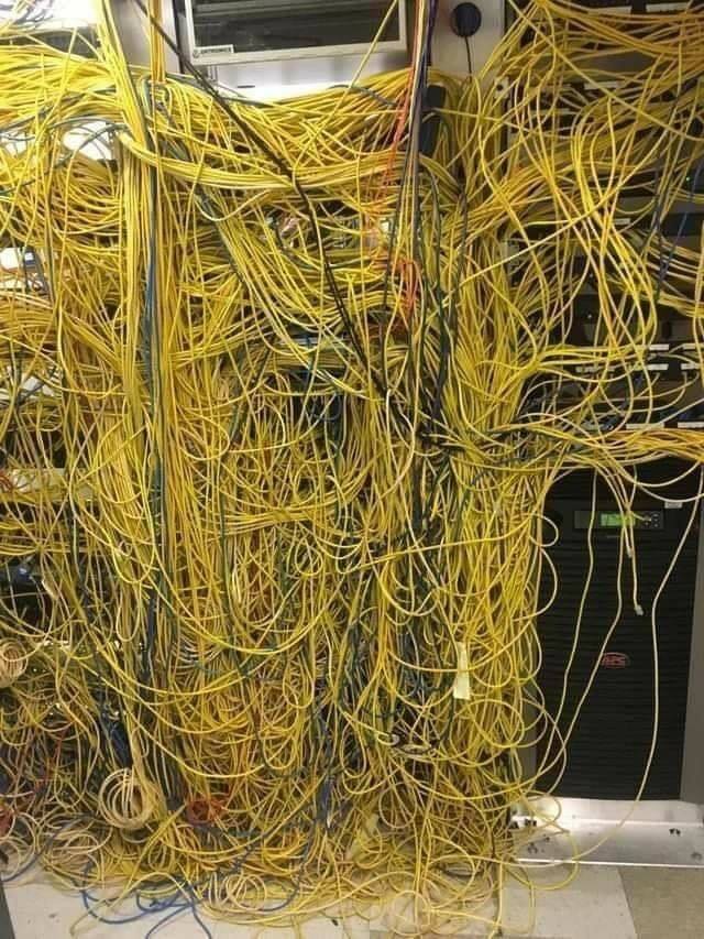 To the cook, it looks like spaghetti exploded. To the IT guy it looks like a one way trip to prison.