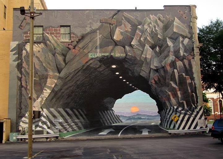 Best Murals and Graffiti - tunnel street art - Kes Clearan Zory