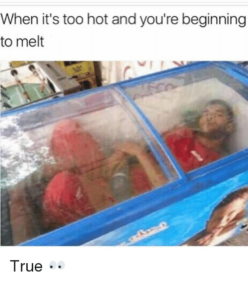hot memes for summer - its too hot meme - When it's too hot and you're beginning to melt True.