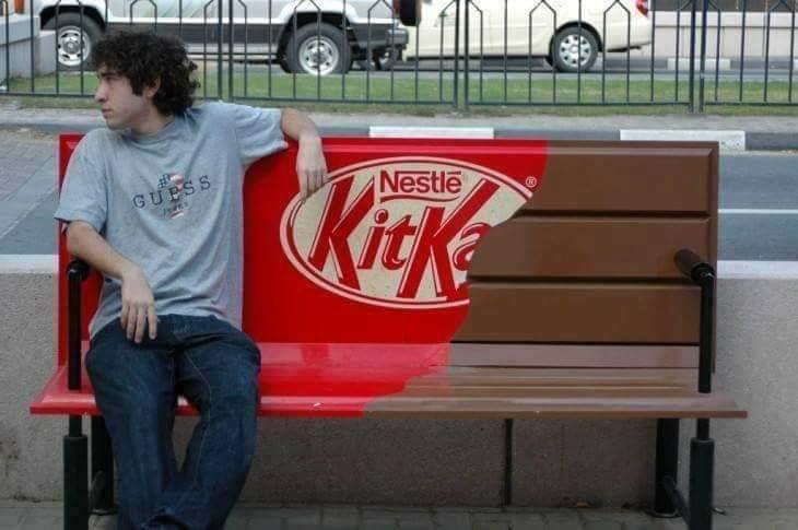 I'll never look at another bench without craving a kitkat