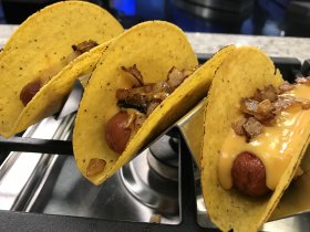 And if your Labor Day is too rainy to grill, just throw down some taco dogs.