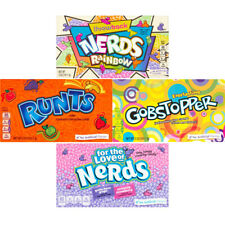 mini boxes of gobstoppers, runts, and nerds that came out only during halloween