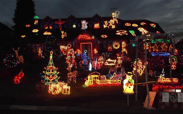 I mean, at least try to make it flow. This poor guy just started randomly dropping decorations on the roof.