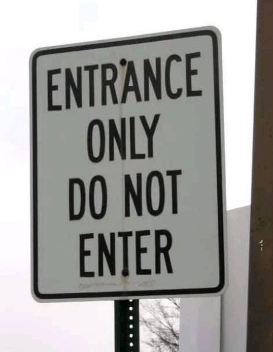 Oh okay, I'll use the exit.