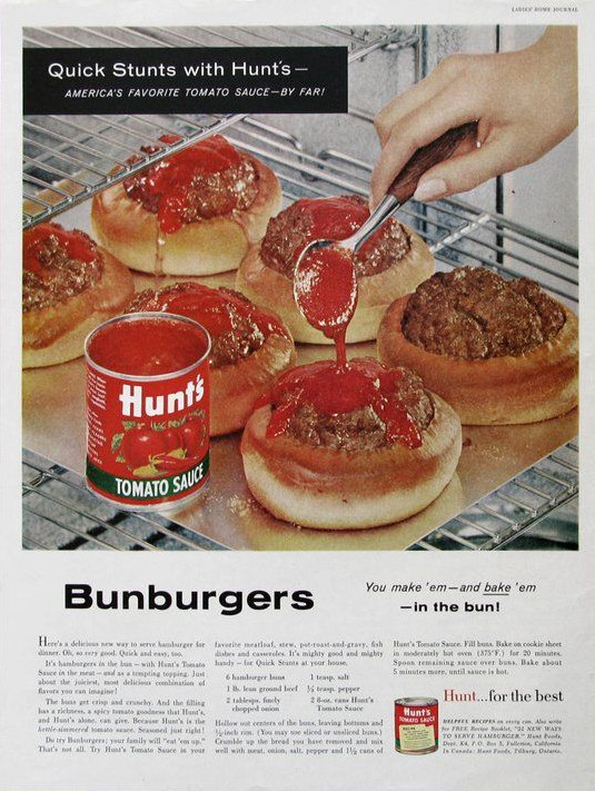 Now this is one that looks like we need to bring back. Convenient and portable, almost a mix between a burger/sloppy joe