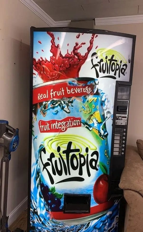 These machines at schools everywhere because surely this was healthier than soda.