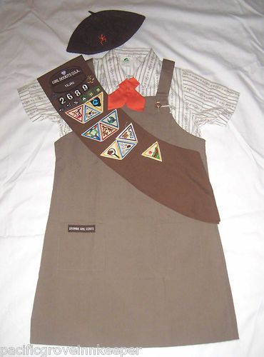 a lot of the girls wore their brownie uniforms on meeting days.