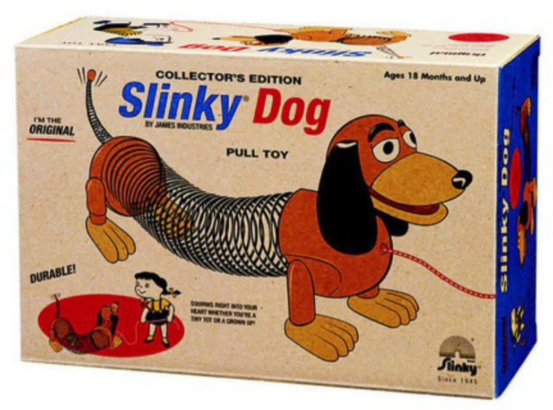 Here's to the original slinky dog. I thought it was a Toy Story concept! He does exist!