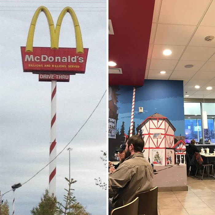 Alaska, the north pole - Santa needs Mickey D's too