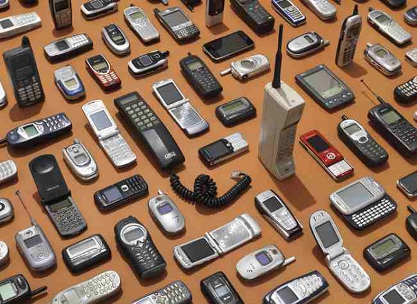 A cell phone collection to text your friends about