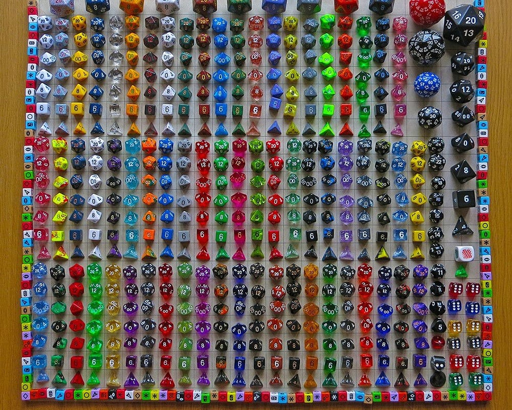 This person's satisfying collection of D&D dice