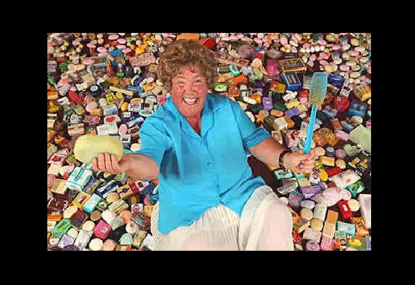 If you need soap, don't go to this woman because her collection isn't to suds!