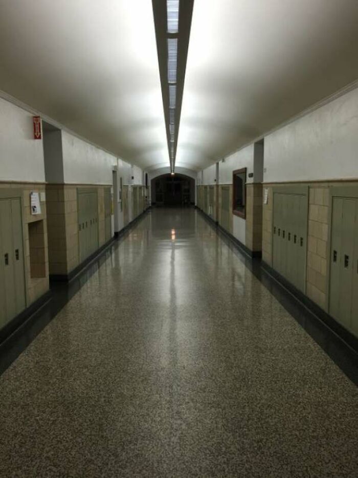 Being the first (or last) one to walk the halls and how creepy and eerie it felt.