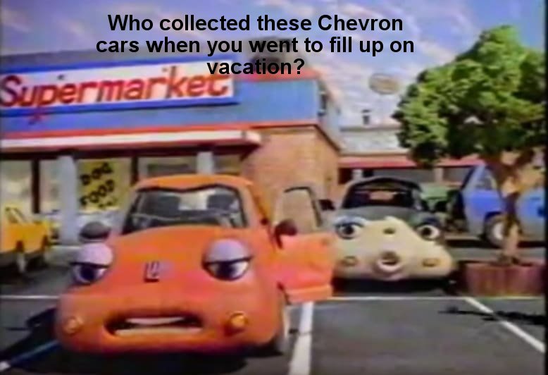Collecting toys from all of the gas stations - "free on fill up"