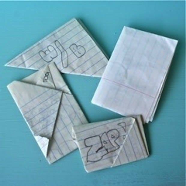 The precursor to texting in class. Writing a note, carefully folding it up (there were many folding styles to choose from) and then expertly getting this to the person (sometimes entrusting half of the class to help your note reach its destination). We worked as a team, us against the teacher!