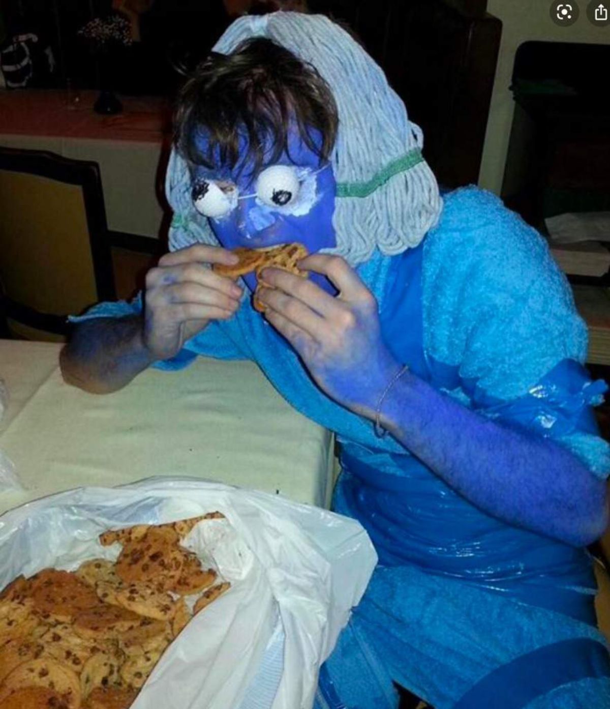 Okay wait, is it cookie monster of a smurf?